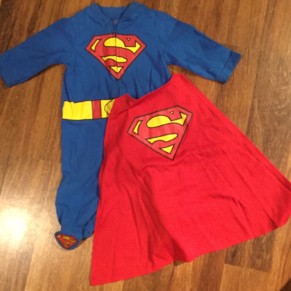 Superman footies for a Super Baby!